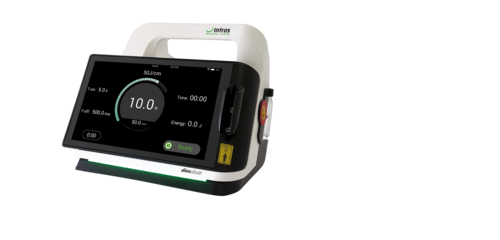 Frontansicht des dios:dual Diodenlasers (Lipolaser-Gerät) von intros Medical Laser