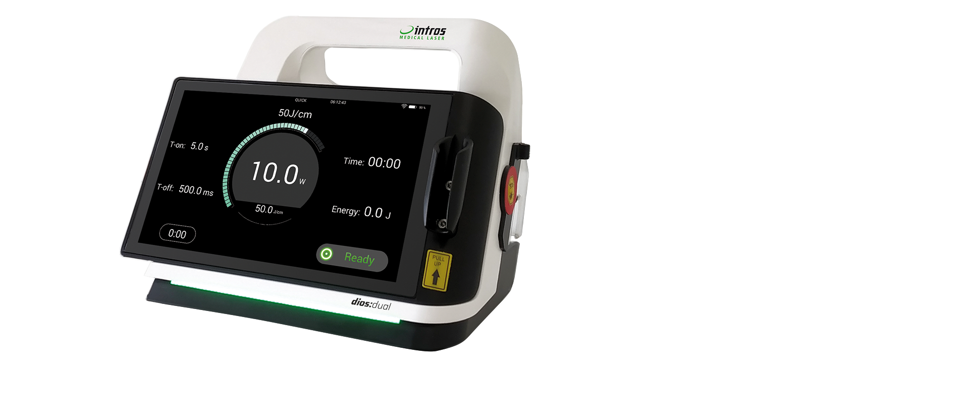 Frontansicht des dios:dual Diodenlasers (Lipolaser-Gerät) von intros Medical Laser